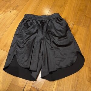 Zara Black Satin long Shorts